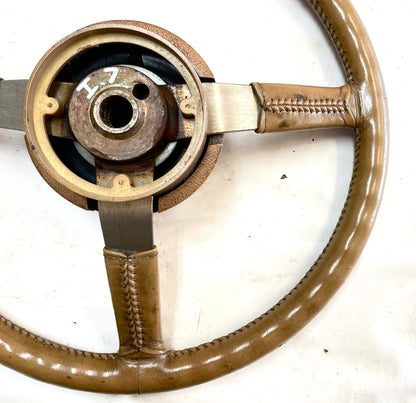 Jeep XJ Cherokee YJ Wrangler tan steering wheel factory leather FREE SHIPPING