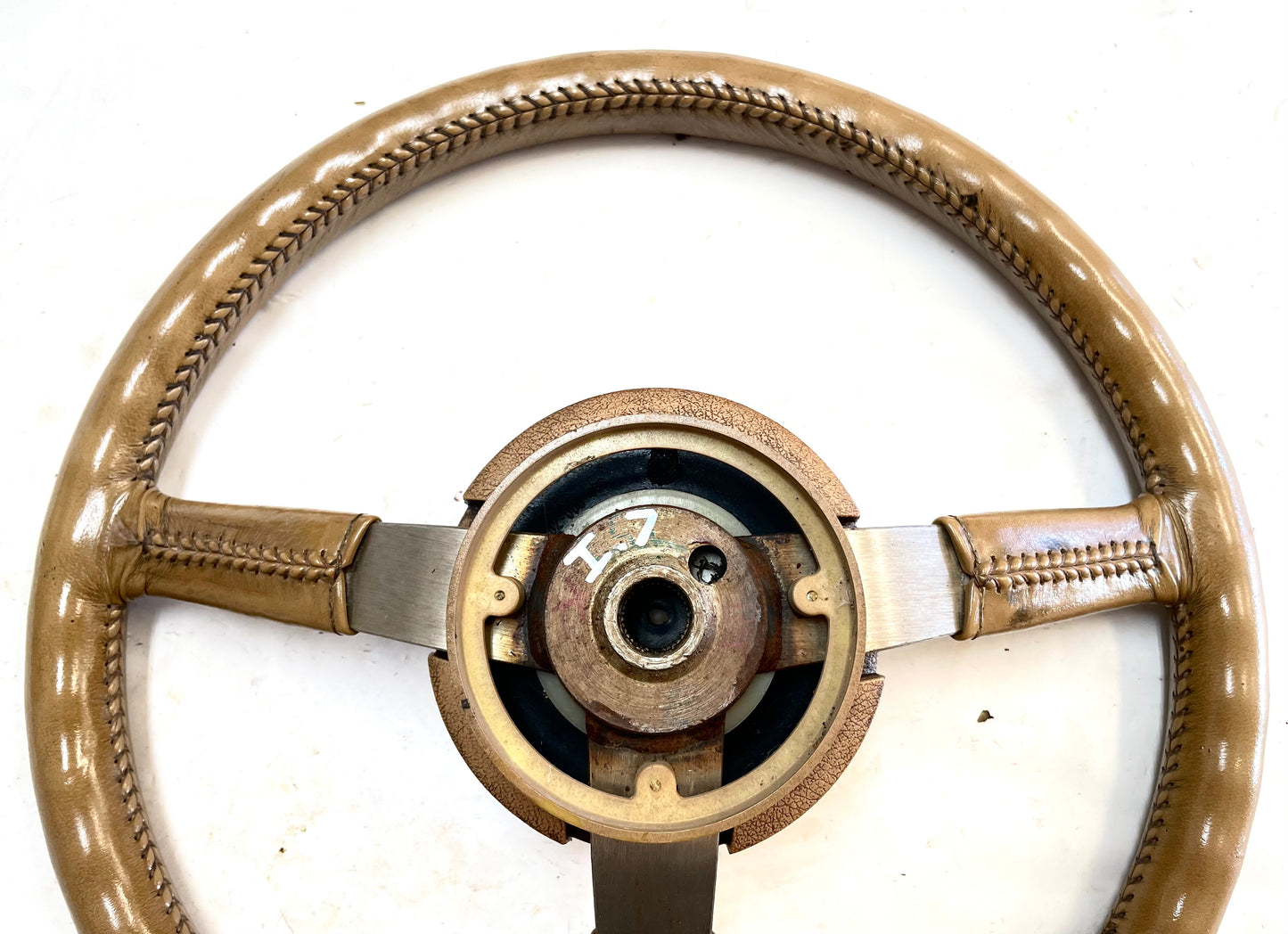 Jeep XJ Cherokee YJ Wrangler tan steering wheel factory leather FREE SHIPPING