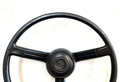 Jeep CJ Black steering wheel CJ5 CJ7 CJ8 76-86 AMC with horn button Factory
