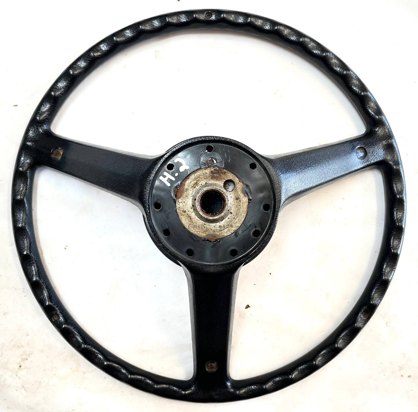 Jeep CJ Black steering wheel CJ5 CJ7 CJ8 76-86 AMC with horn button Factory