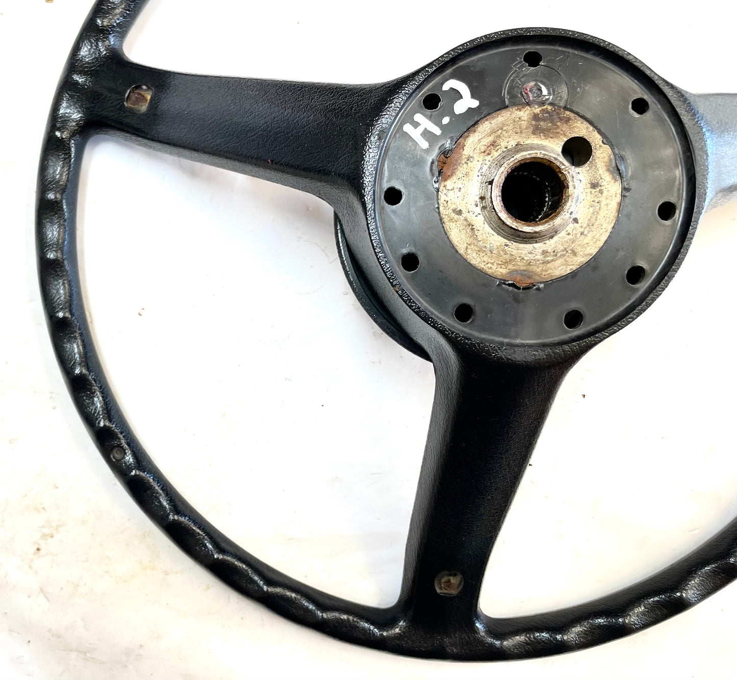 Jeep CJ Black steering wheel CJ5 CJ7 CJ8 76-86 AMC with horn button Factory