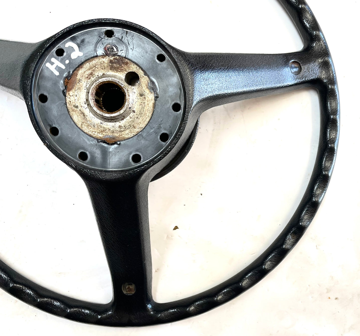 Jeep CJ Black steering wheel CJ5 CJ7 CJ8 76-86 AMC with horn button Factory