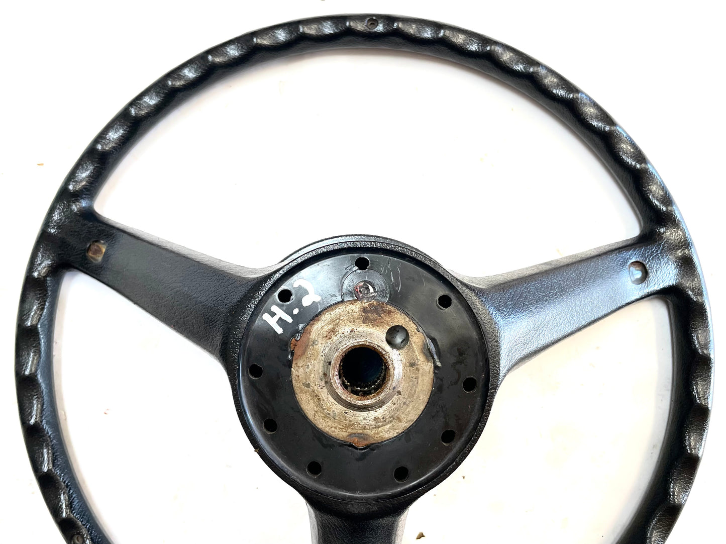 Jeep CJ Black steering wheel CJ5 CJ7 CJ8 76-86 AMC with horn button Factory