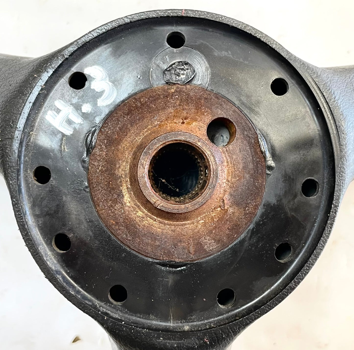 Jeep CJ steering wheel CJ5 CJ7 CJ8 76-86 AMC horn button FACTORY OE Black