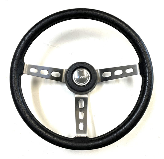 Jeep CJ steering wheel CJ5 CJ7 CJ8 factory 76-86 AMC horn button black Renegade!!