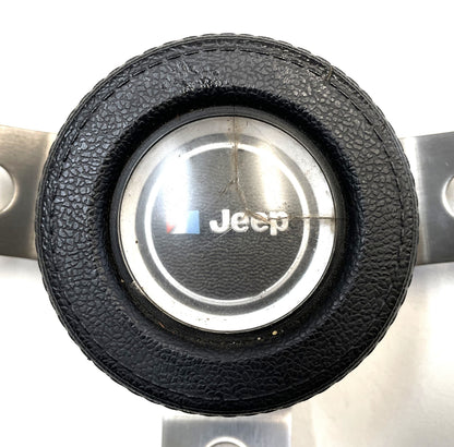 Volante Jeep CJ CJ5 CJ7 CJ8 de fábrica 76-86 Botón de bocina AMC Renegade negro!! 