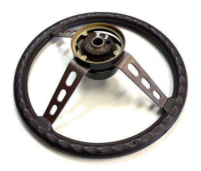 Volante Jeep CJ CJ5 CJ7 CJ8 de fábrica 76-86 Botón de bocina AMC Renegade negro!! 
