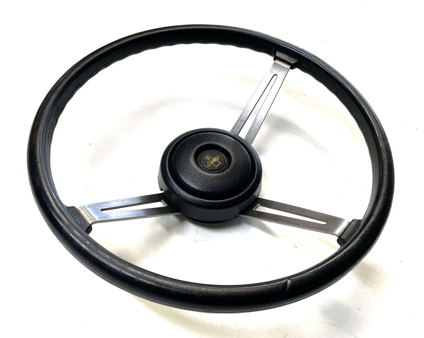 Jeep CJ steering wheel CJ5 CJ7 76-86 AMC horn button black J10 Cherokee AMC FSJ