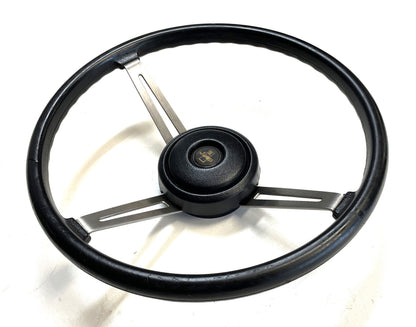 Jeep CJ steering wheel CJ5 CJ7 76-86 AMC horn button black J10 Cherokee AMC FSJ