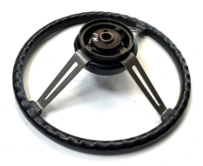 Jeep CJ steering wheel CJ5 CJ7 76-86 AMC horn button black J10 Cherokee AMC FSJ