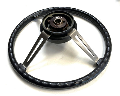 Jeep CJ steering wheel CJ5 CJ7 76-86 AMC horn button black J10 Cherokee AMC FSJ