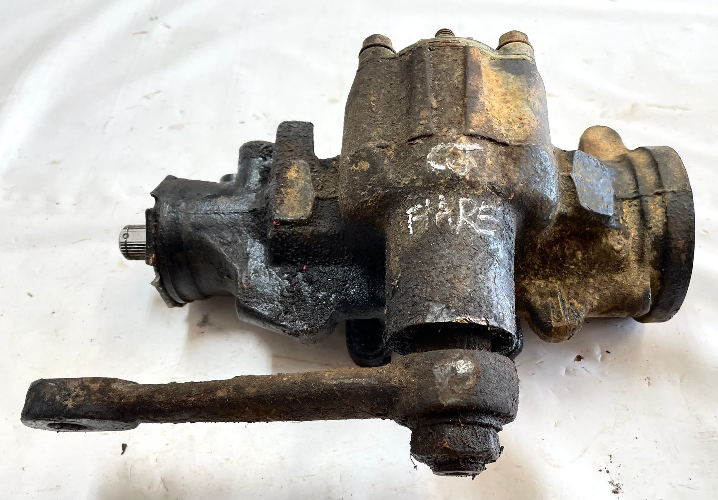 Jeep CJ power steering gear box 76-79 CJ5 CJ7 flare hose fittings AMC