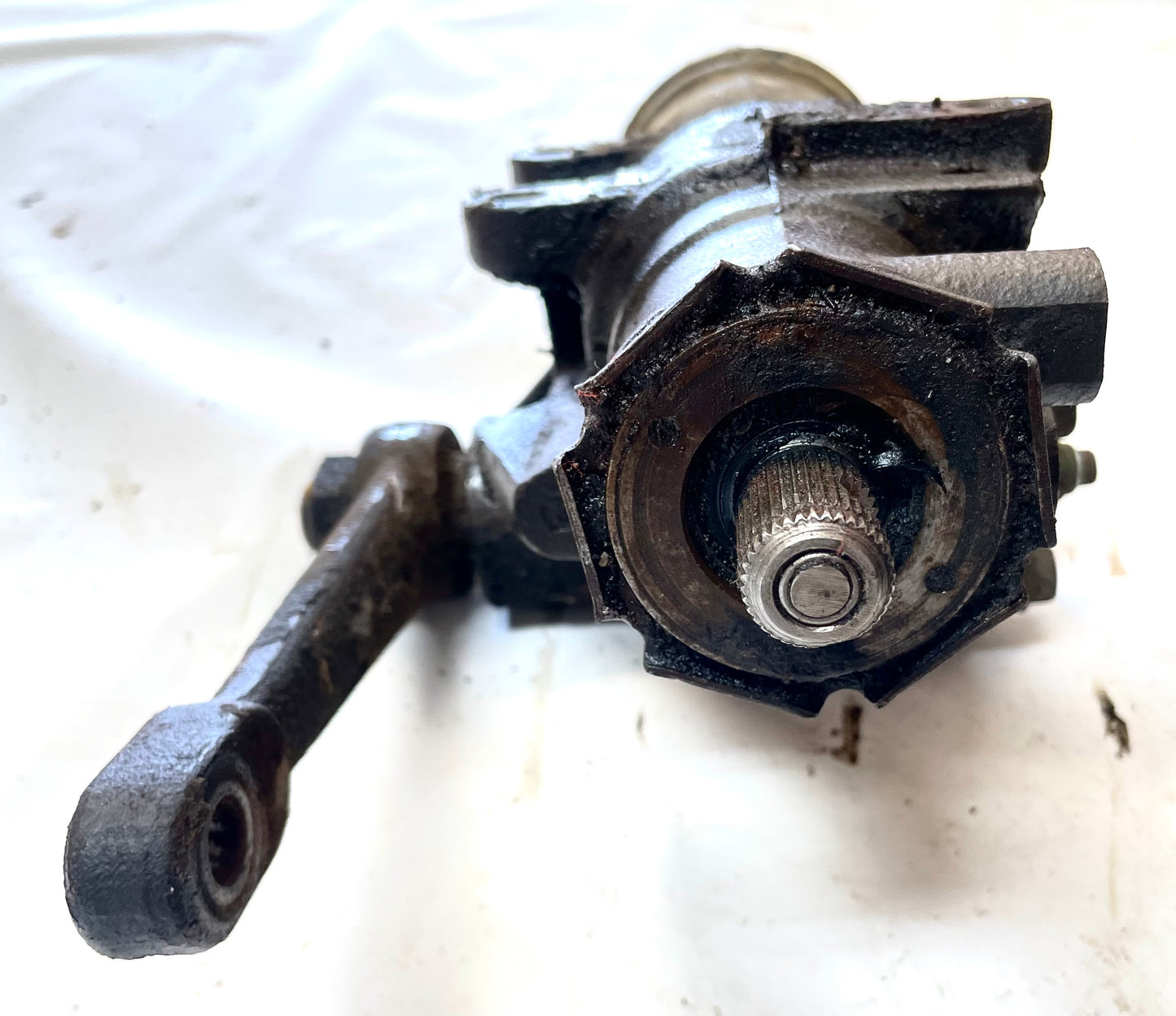 Jeep CJ power steering gear box 76-79 CJ5 CJ7 flare hose fittings AMC