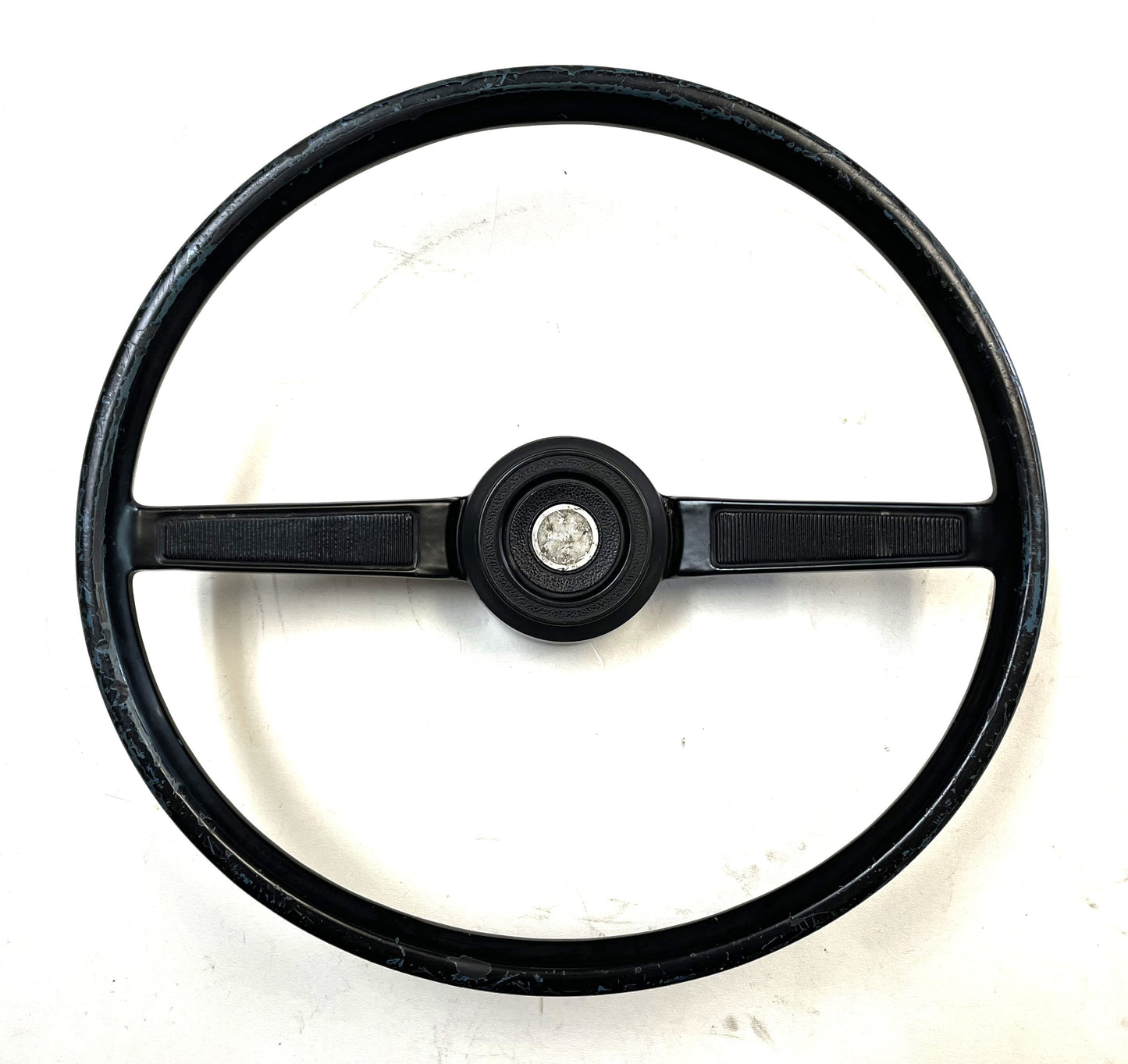 Jeep CJ steering wheel fits 76-86 CJ5 CJ7 CJ8 horn button Factory Black !