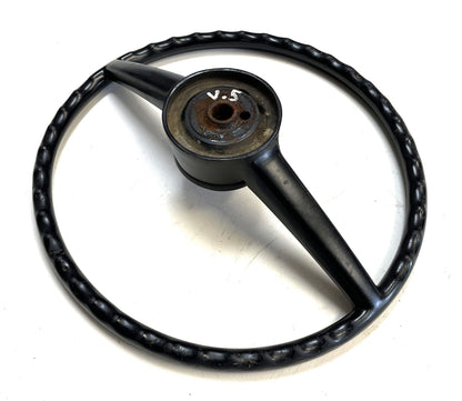 Jeep CJ steering wheel fits 76-86 CJ5 CJ7 CJ8 horn button Factory Black !!