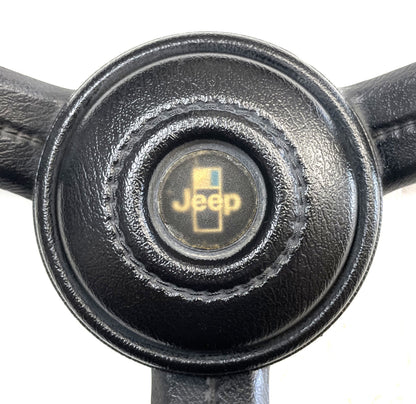 Jeep CJ Black Steering Wheel CJ5 CJ7 CJ8 76-86 AMC with Horn Button Factory