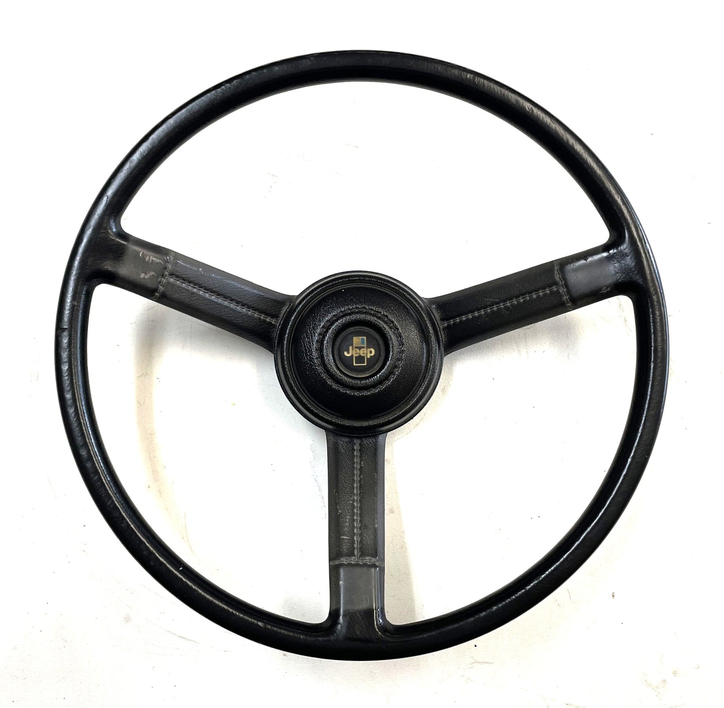Jeep CJ Black Steering Wheel CJ5 CJ7 CJ8 76-86 AMC with Horn Button Factory #