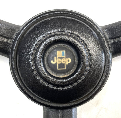 Jeep CJ Black Steering Wheel CJ5 CJ7 CJ8 76-86 AMC with Horn Button Factory #