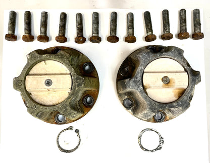 Jeep 6 bolt locking hubs CJ CJ5 CJ7 27 spline dana 30 front axle with bolts