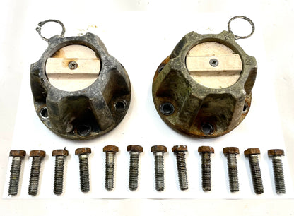 Jeep 6 bolt locking hubs CJ CJ5 CJ7 27 spline dana 30 front axle with bolts