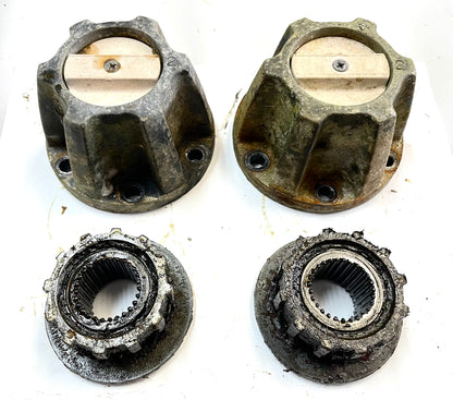 Jeep 6 bolt locking hubs CJ CJ5 CJ7 27 spline dana 30 front axle with bolts