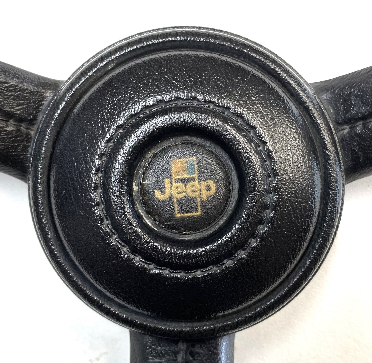 Jeep CJ Black Steering Wheel CJ5 CJ7 CJ8 76-86 AMC with Horn Button Factory &