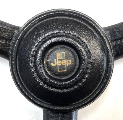Jeep CJ Black Steering Wheel CJ5 CJ7 CJ8 76-86 AMC with Horn Button Factory &