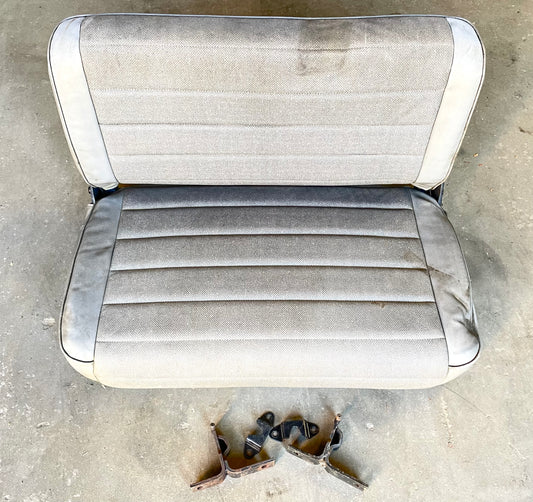 Jeep YJ Wrangler back seat with brackets factory folding CJ7 grey fold n tumble
