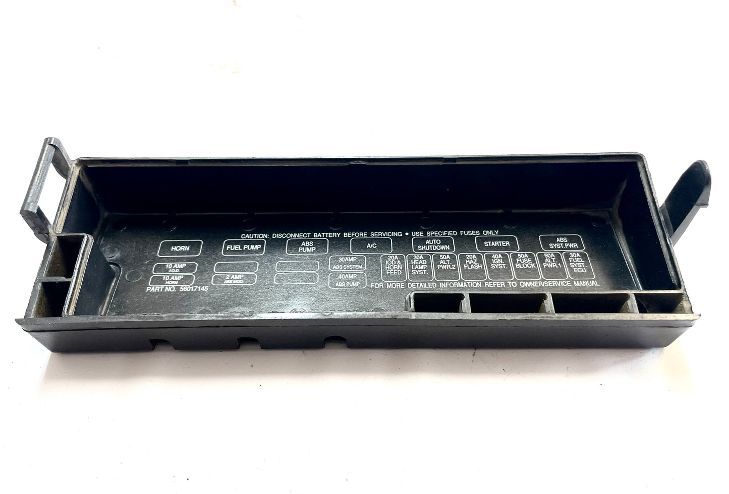 Jeep Wrangler YJ 91-95 Under Hood Fuse Block Relay Panel Cover OEM 56017145 !