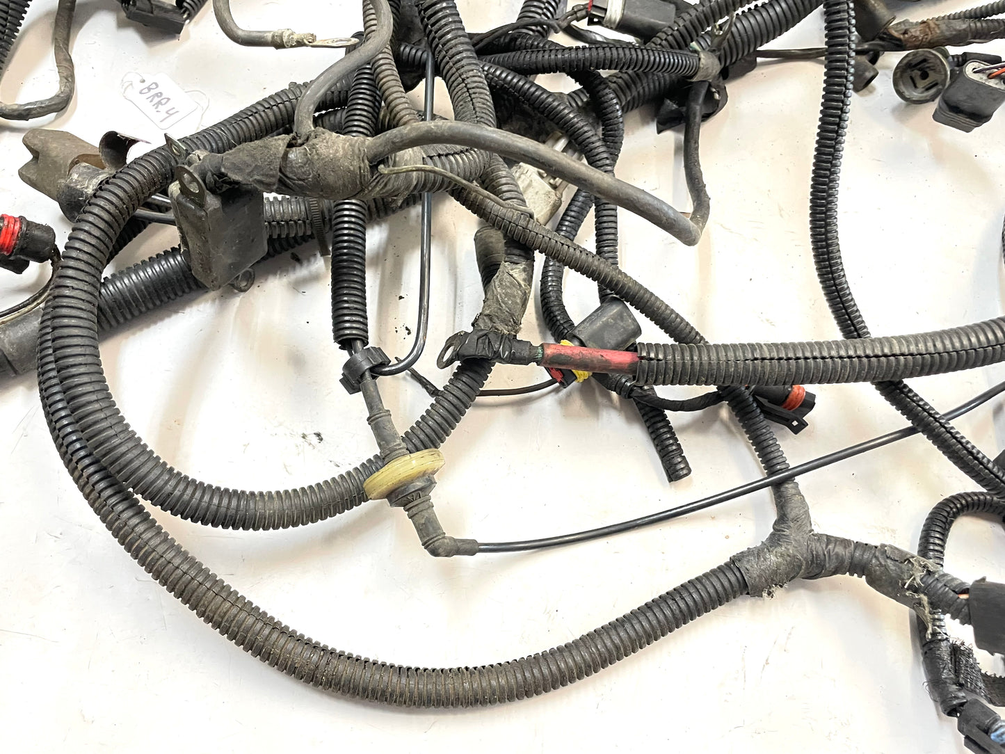 Jeep YJ Wrangler 4 Cylinder Engine Wiring Harness 10 pin Wire Fuse block 92-95