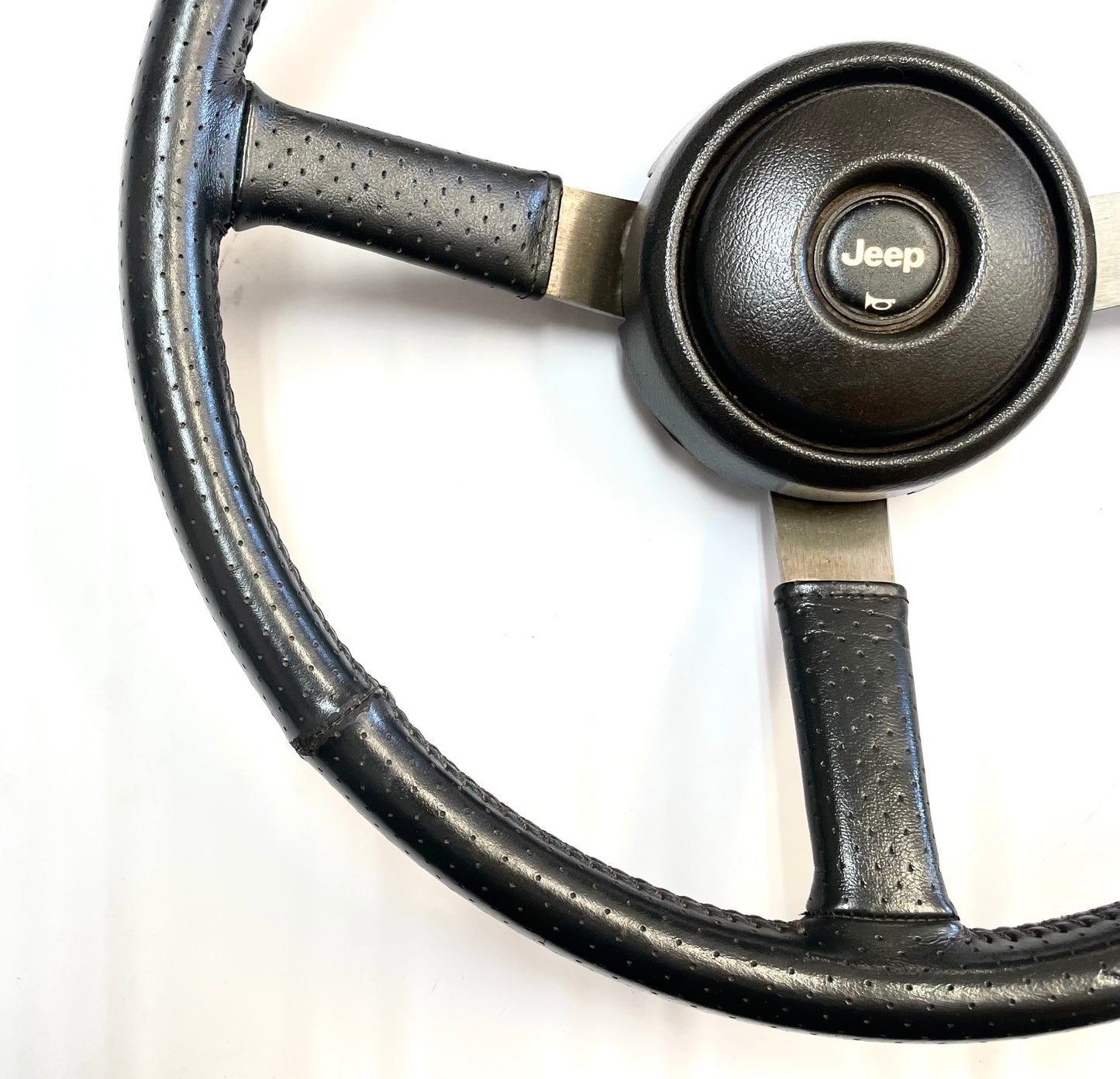 Jeep factory steering wheel 87-95 YJ CJ5 CJ7 CJ8 Leather wrap Grey FREE SHIP!