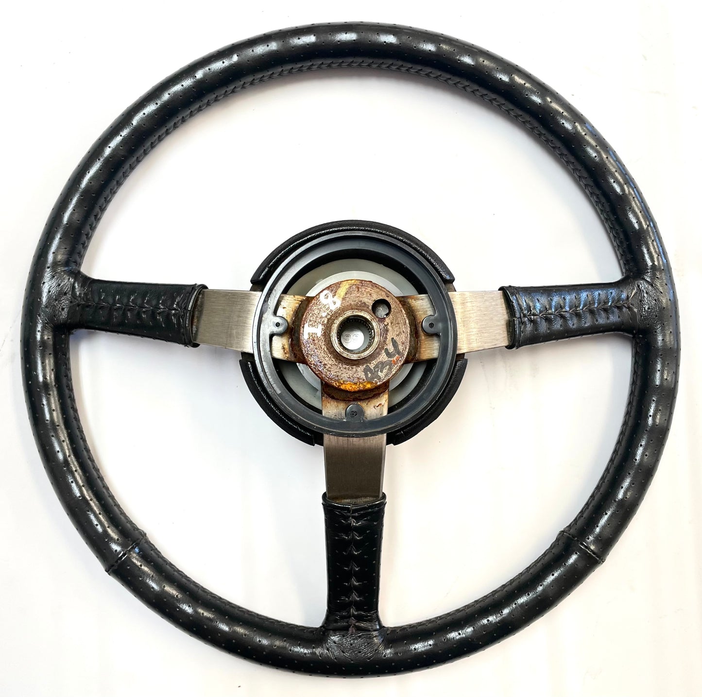 Jeep factory steering wheel 87-95 YJ CJ5 CJ7 CJ8 Leather wrap Grey FREE SHIP!