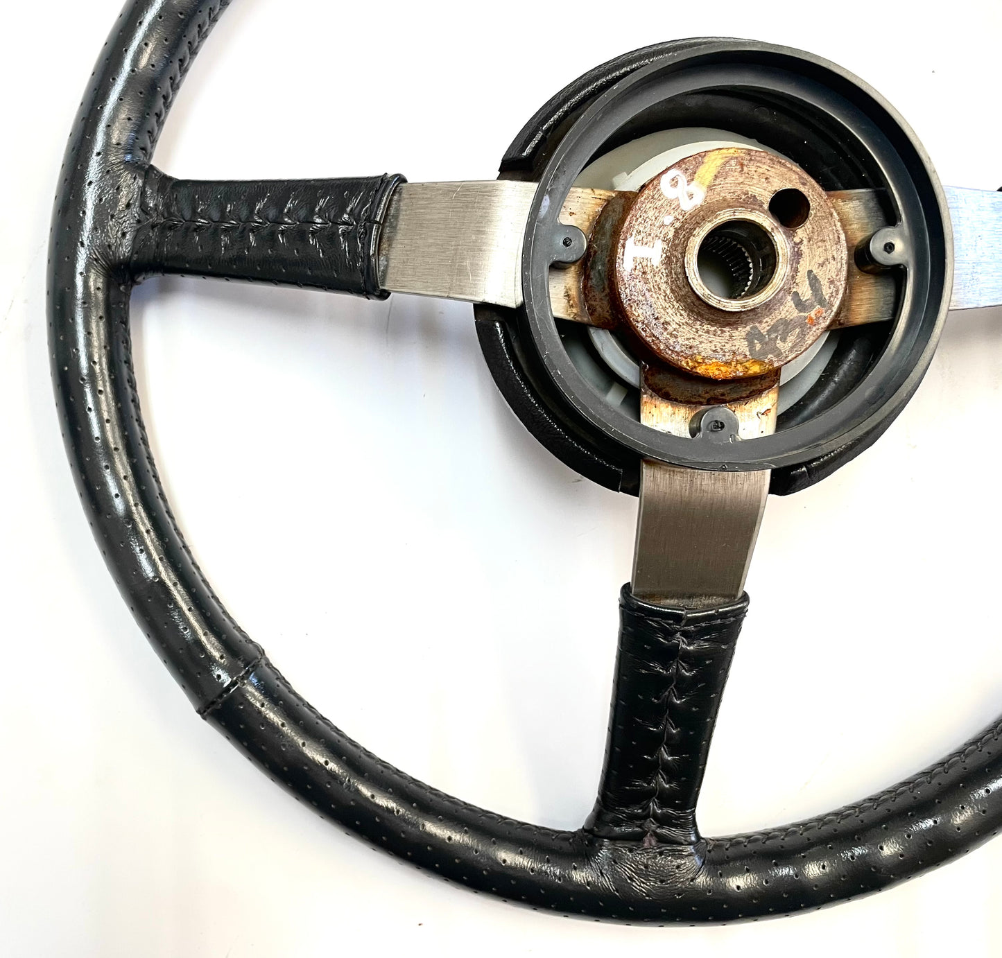 Jeep factory steering wheel 87-95 YJ CJ5 CJ7 CJ8 Leather wrap Grey FREE SHIP!