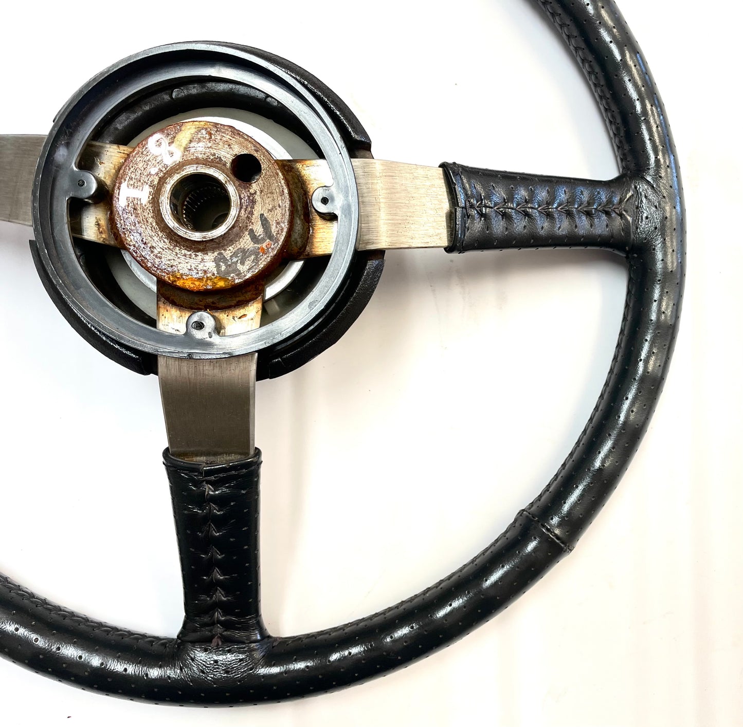 Jeep factory steering wheel 87-95 YJ CJ5 CJ7 CJ8 Leather wrap Grey FREE SHIP!