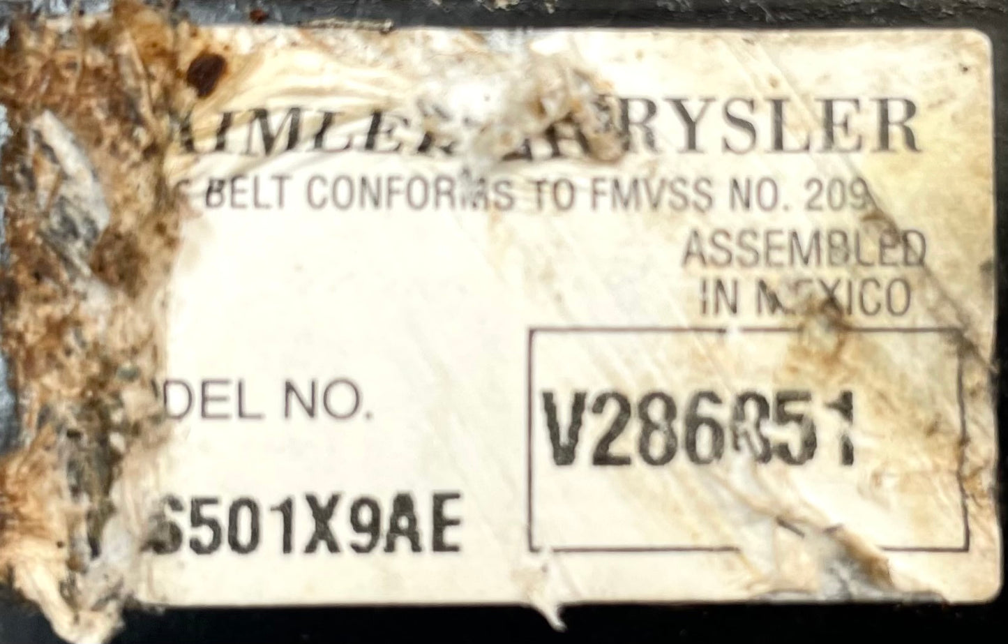 Jeep TJ Wrangler Passenger Front Female Seat Belt End Buckle 03-06 FREE SHIPPING