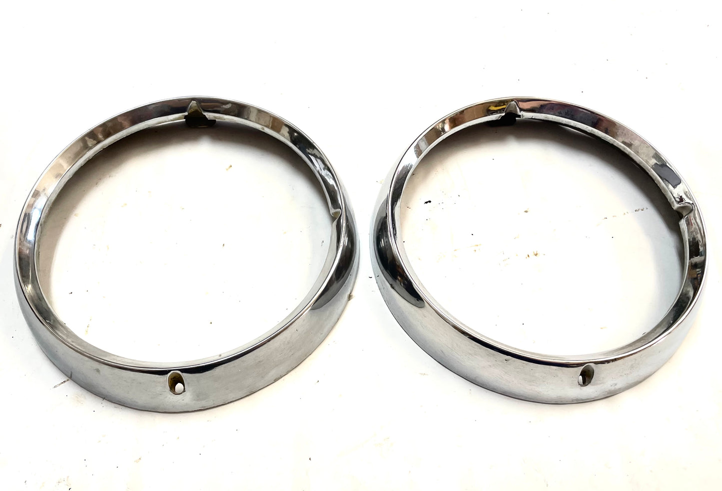 Jeep CJ Chrome Headlight Bezels Trim Beauty Ring bezel Set Pair CJ7 CJ5 CJ8!!