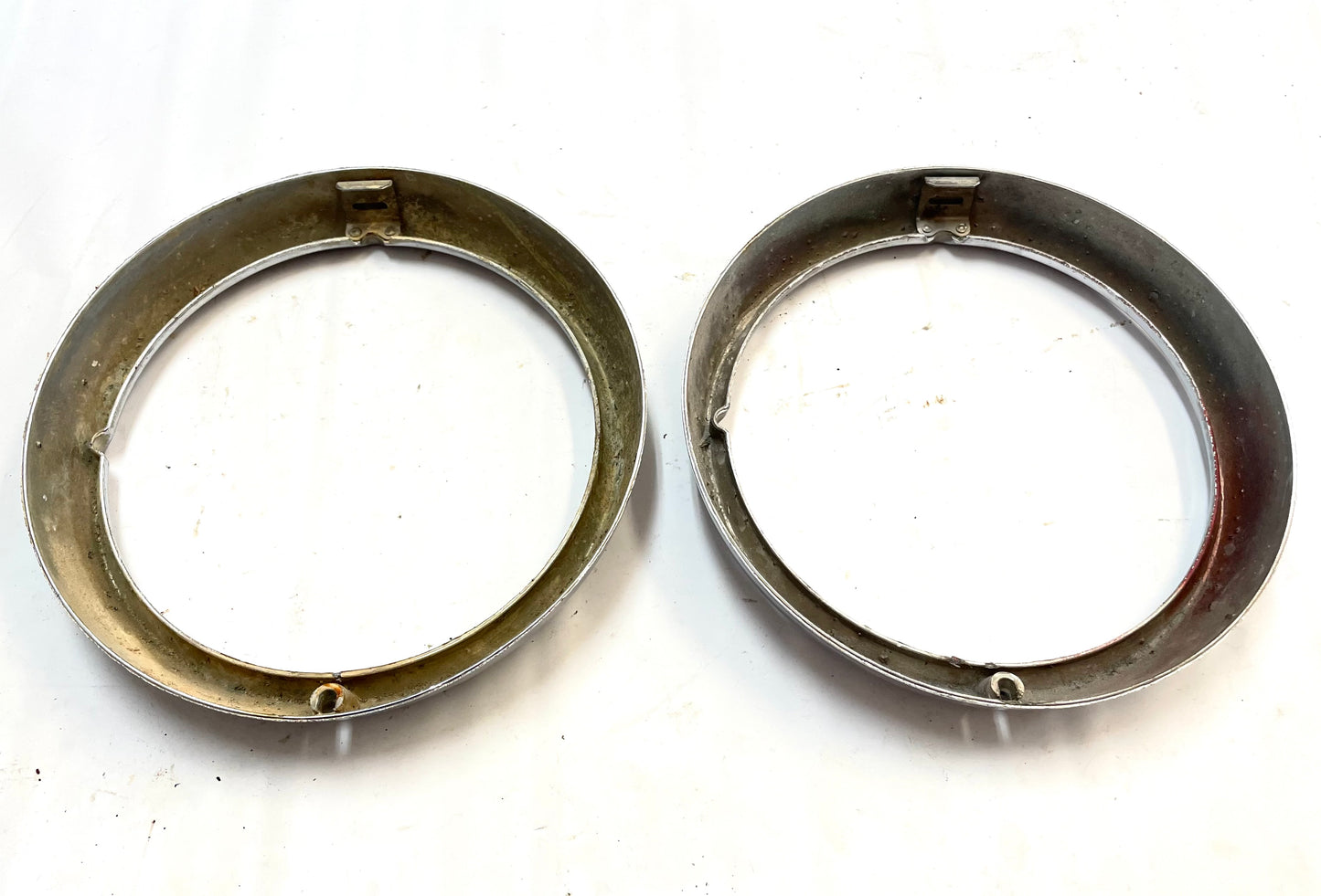Jeep CJ Chrome Headlight Bezels Trim Beauty Ring bezel Set Pair CJ7 CJ5 CJ8!!