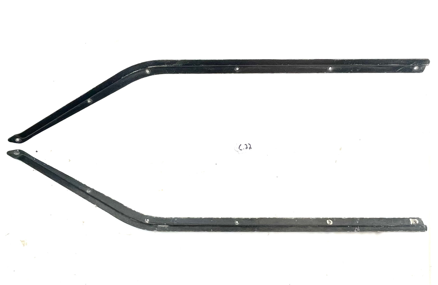 Jeep YJ half door upper retainer track metal channel 87-95 Wrangler soft top !