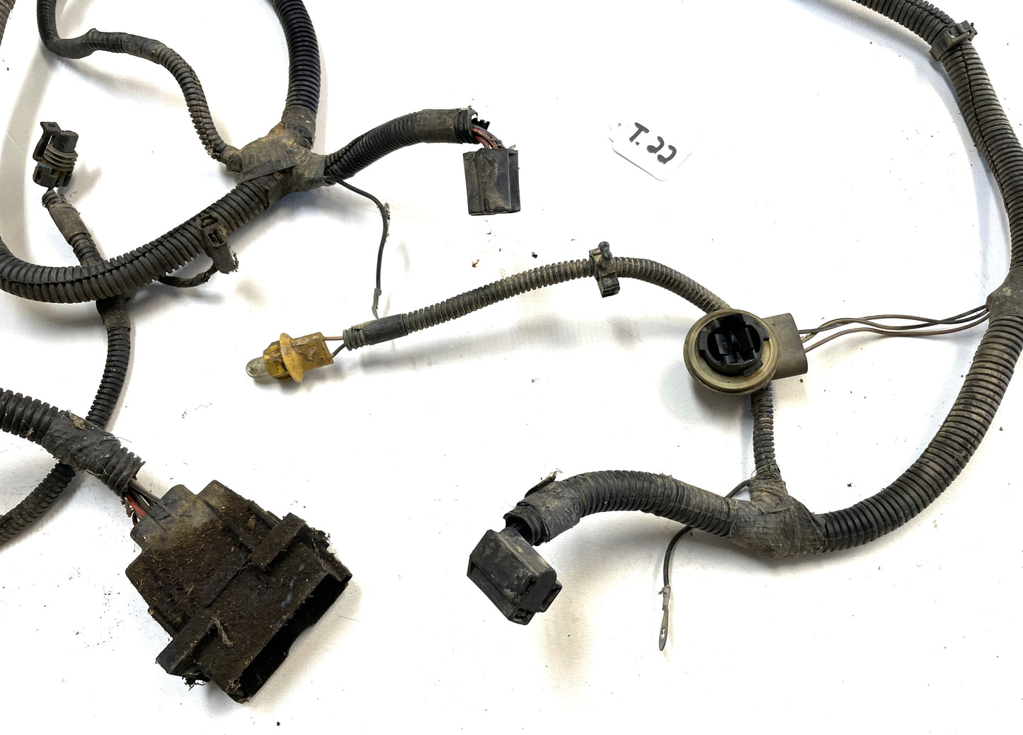 94 - 95 Jeep YJ Wrangler head light wire harness grill wiring turn signal horn