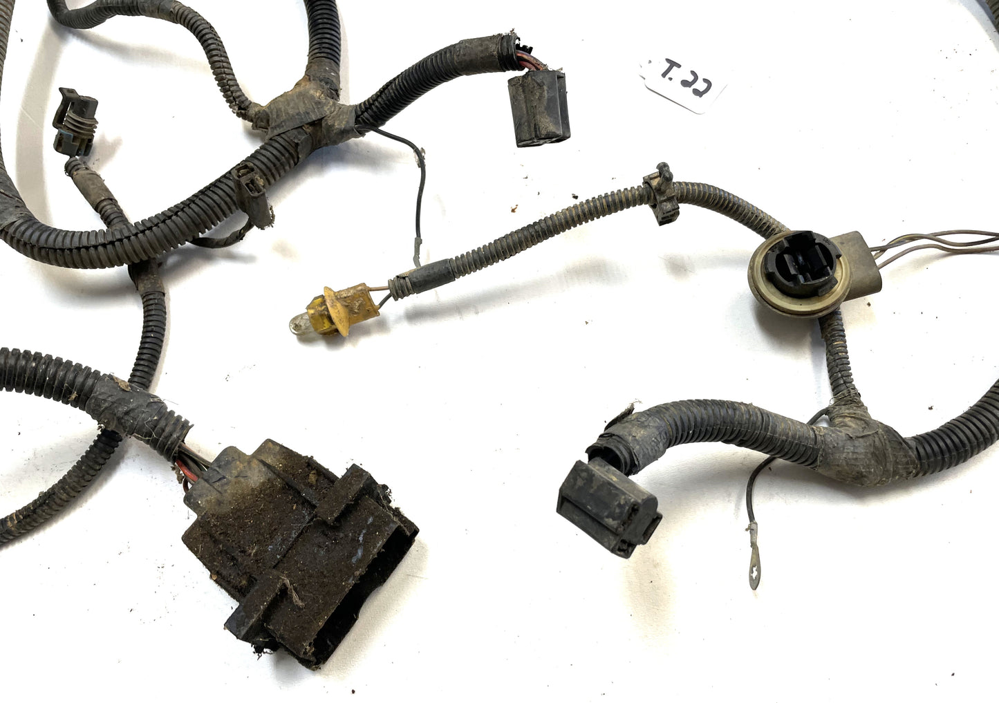 94 - 95 Jeep YJ Wrangler head light wire harness grill wiring turn signal horn