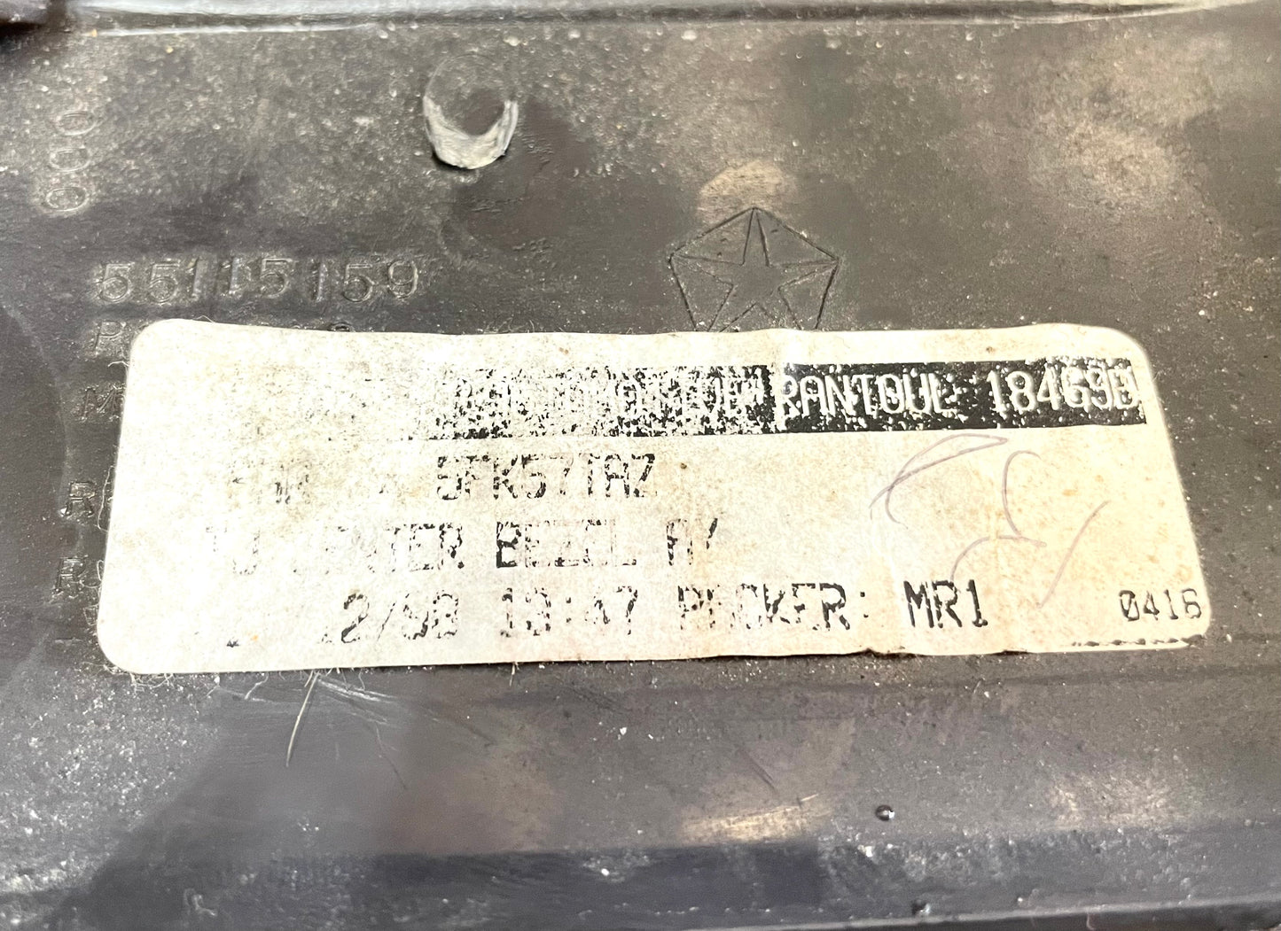 Jeep TJ Wrangler center bezel vent plastic dash trim with vents dark grey agate