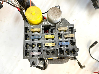 83-86 Jeep CJ dash wire harness CJ5 CJ7 wiring under gauge panel fuse block