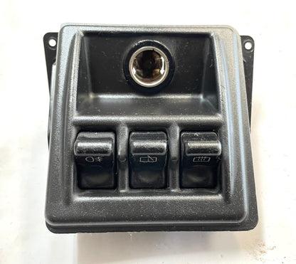 Jeep Wrangler TJ switch bezel 12 volt outlet Dash rear wiper defrost fog light