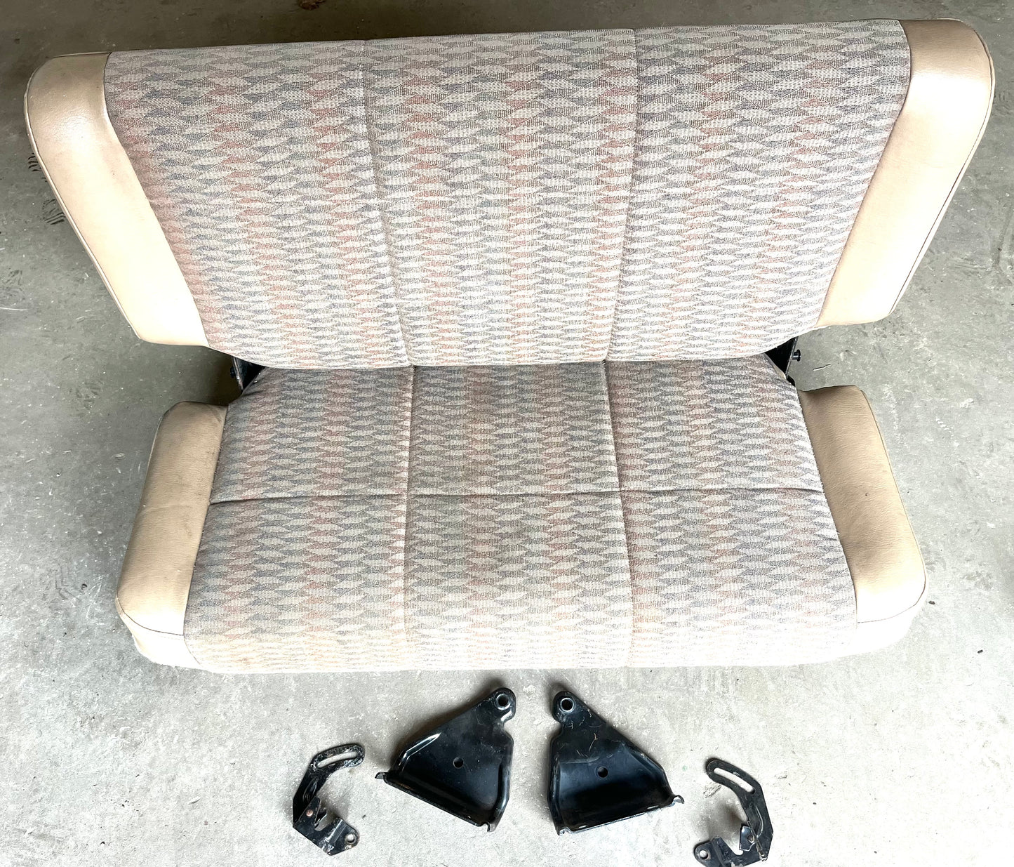 Jeep TJ Wrangler back Seat with brackets Tan factory folding rear 97-02