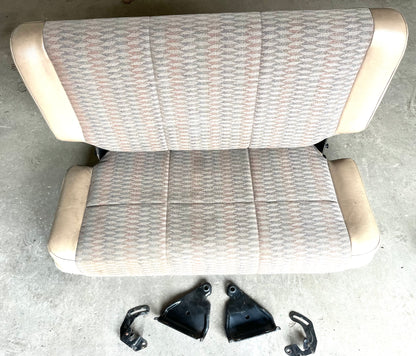 Jeep TJ Wrangler back Seat with brackets Tan factory folding rear 97-02
