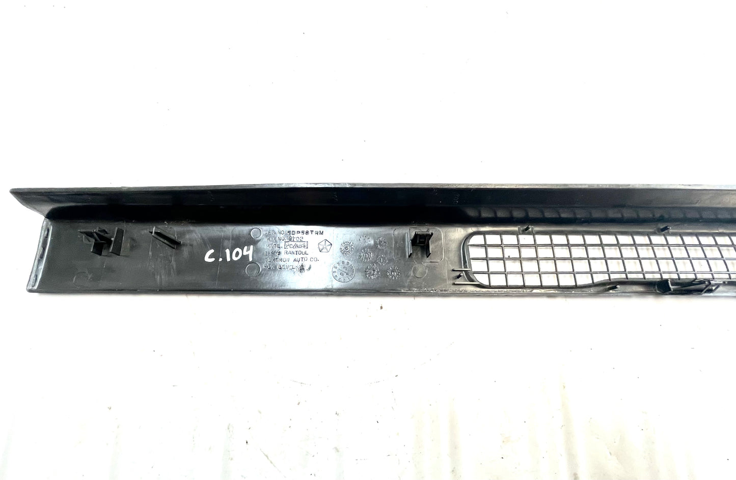 Jeep TJ Wrangler Dash Trim Top Cover Defrost Vent Agate Dark Grey Bezel FACTORY!