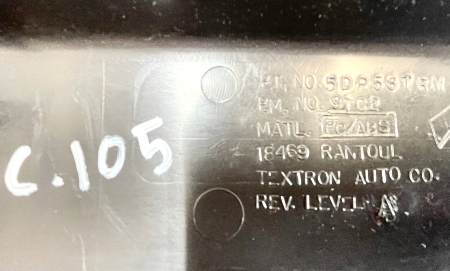 Jeep TJ Dash Trim Top Cover Defrost Vent Agate / Dark Grey Bezel 97-06 Wrangler