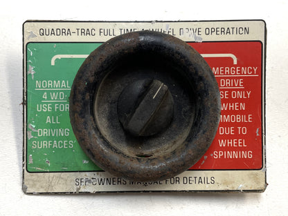 Jeep Quadratrac Emergency Drive Switch Glovebox 4x4 CJ7 Wagoneer Cherokee J10!