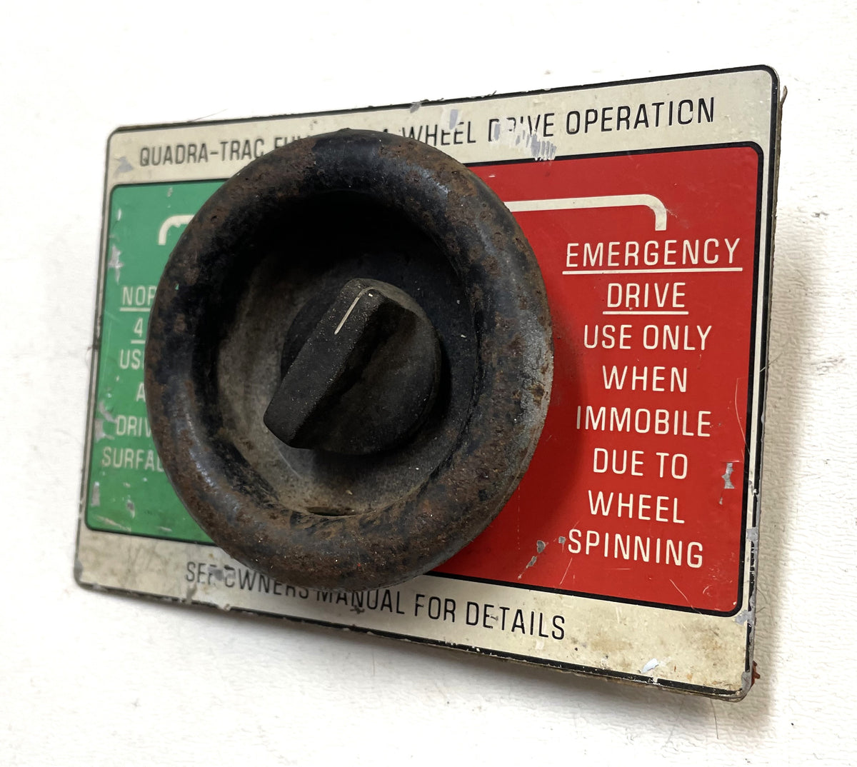 Jeep Quadratrac Emergency Drive Switch Glovebox 4x4 CJ7 Wagoneer Cherokee J10!