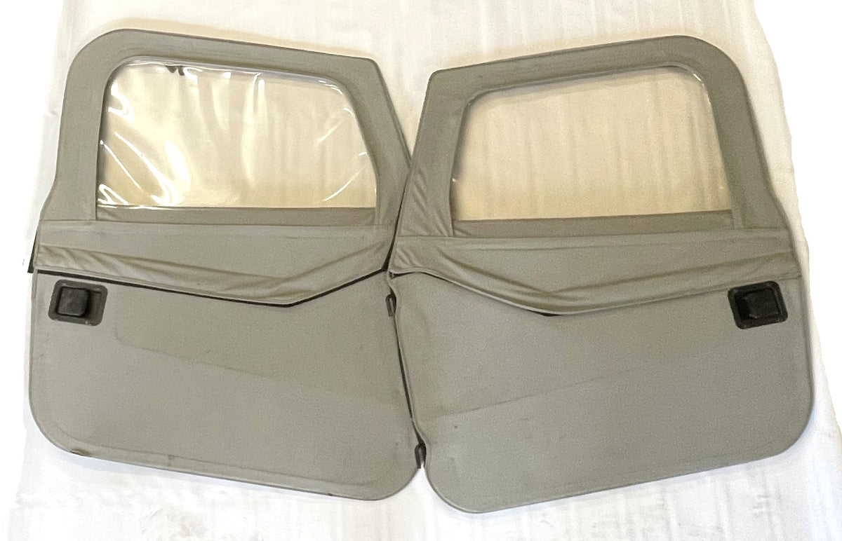 Jeep YJ CJ7 Bestop Grey full soft doors 2 piece door Wrangler82-95 FREE SHIP